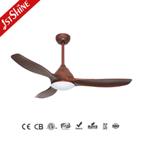 Ventilateur de plafond 1stshine avec pales en ABS, télécommande, éclairage LED, qualité commerciale, personnalisable OEM/ODM, résistant à la rouille, éco-responsable, le mieux noté