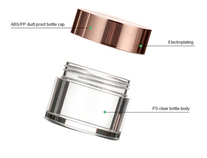 Envase Cosmético Portátil de Tamaño Compacto 15/30/60g, Cuerpo Transparente de PS, Acabados Personalizables de Lujo, Reciclable, para Cosméticos de Marca - Product Image 5
