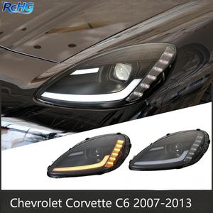 Feux avant à LED complets pour Chevrolet <span class=keywords><strong>Corvette</strong></span> C6 génération 2005-2013, feux de jour Angel DRL - Product Image 1