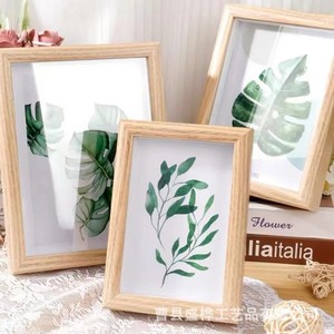 Wood Photo <b>Frame</b> Rectangle Solid Wood Handmade Tabletop Display <b>Frame</b> For <b>Plant</b> Specimen Artwork Children's Photos - Product Image 2