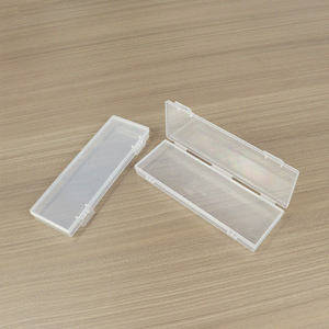 Rectangular Plastic Storage Box Transparent Flip Top 17.2x5.7x1.7cm For Jewelry And Stationery Organizing - Product Image 3