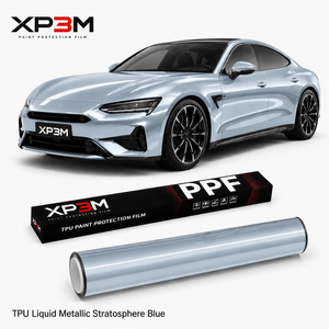 XP3M Liquid Metallic Stratosphere Blue Liquid Metal Gloss TPU Color PPF Car <b>Wrap</b> <b>Vinyl</b> 7.5 Mil Self Healing Anti Scratch - Product Image 1