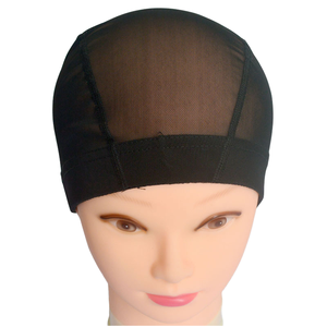 Gorras de malla para hacer pelucas, gran banda elástica, gorra de cúpula de malla, gorra tejida de malla al por mayor, Material transpirable, negro y Beige - Product Image 3