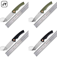 Couteau de poche pliant portable Jiyuan D2 en acier, manche G10, 60-61HRC, usiné CNC, 4 styles, pour activités extérieures, modèle JY2287