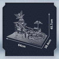 Mould King 11033 Montagnes Russes Spatiales Jouets Série Rêve de Compétition Dynamique Blocs de Construction Briques