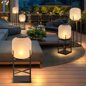 Lampes solaires LED d'extérieur, IP65, étanches, en acier inoxydable, avec télécommande, éclairage chaud 3000K, décoration de jardin - Product Image 3