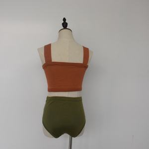 Ensemble de bikini personnalisé fait main à col en V pour femme, maillot de bain fitness brodé à franges, maillot de bain deux pièces orné de strass pour la plage - Product Image 4