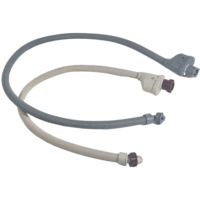 PVC 150CM Gris Machine À Laver Tuyau Flexible Cuisine Tuyau Lave-Vaisselle Salle De Bains Descente Bassin Évier Tête En Nylon