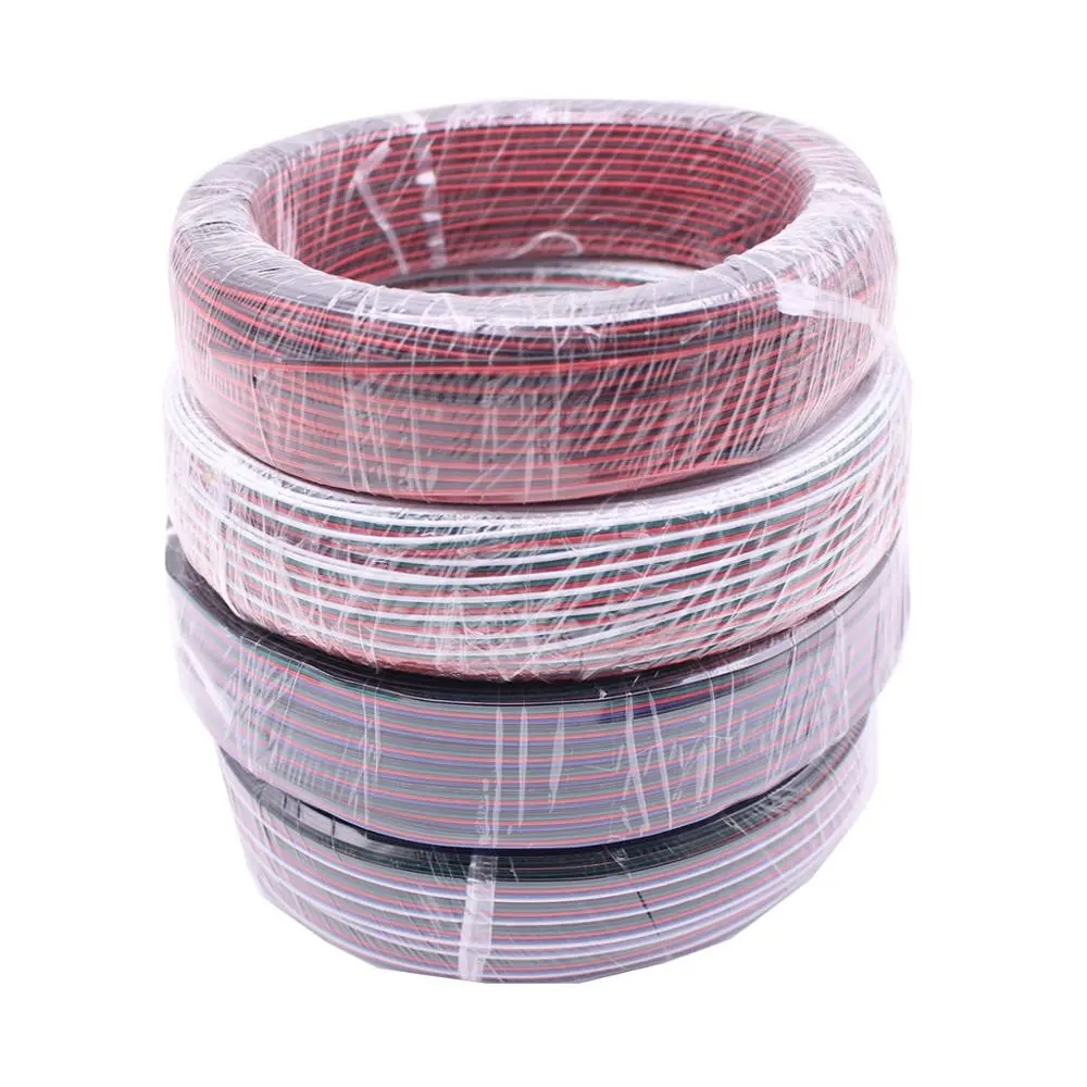 2Pin 3Pin 4Pin 5Pin 18AWG 20AWG 22AWG Electric Extension Wire Cable for Single Color RGB RGBW LED Strip Connecting