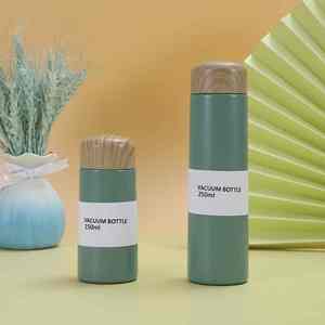 Modern Japanese-style Wood Grain Lid 304 Stainless Steel Vacuum Insulated <b>Travel</b> Thermos <b>Cup</b> - Product Image 3