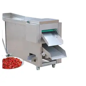 Máquina automática de corte de haste de pimenta seca, cortador de sementes de pimenta, máquina de remoção