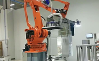 Estación de Soldadura y Paletización Robótica Kassel QJ - Célula de Trabajo Robótica Compacta y Flexible, Robots Colaborativos de Alta Capacidad y Múltiples Tamaños
