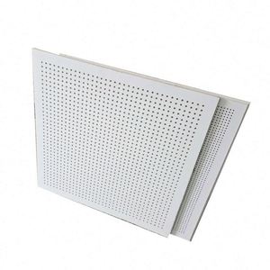 Pannello per Controsoffitto in <span class=keywords><strong>Cartongesso</strong></span> Forato di Alta Qualità, Resistente all'Umidità, Fornitura di Pannelli per Soffitti in Gesso - Product Image 1