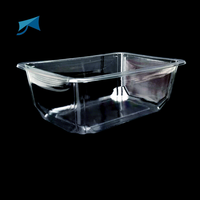 Contenants d'emballage alimentaire jetables en PET, barquettes en plastique transparent pour fruits, légumes, pâtisseries, gâteaux, sushis