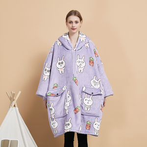 เสื้อกันหนาวมีฮู้ดสำหรับผู้หญิงผ้าขนแกะโพลีเอสเตอร์ฤดูหนาว - Product Image 6