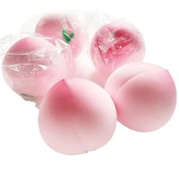 Glanzende Pastel Roze Perzik Taba Squishy 6*7*6cm Natte Zachte Maltose Langzaam Stijgende Zomerfruit Stressverlichtende Knijptoy voor 14+ jaar