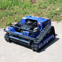 Robot tondeuse compacte à chenilles pour désherbage inter-rangs en verger européen
