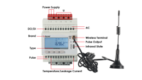 Acrel ADW300 IOT Analyseur de puissance sans fil Lora 4G pour mesurer l'alimentation active triphasée dans un réseau basse tension