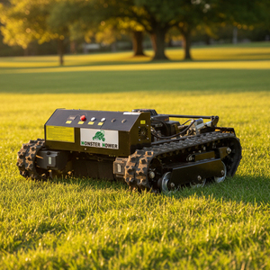 Бесплатная доставка! 100% дистанционно управляемая газонокосилка-робот на гусеничном ходу для сада, бензиновая газонокосилка-триммер для травы - Product Image 3