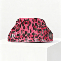 Sac de Soirée Rose à Paillettes Imprimé Léopard 2026 pour Femme – Pochette Tendance pour Fête et Mariage, Étui à Rouge à Lèvres, Sac à Main Femme