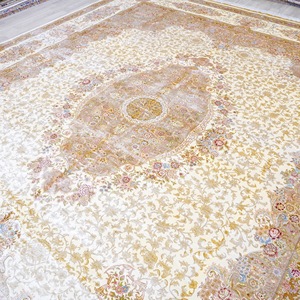 12x15ft英尺100波斯地毯客厅大手打结土耳其古董克什米尔地区翅膀丝绸地毯 - Product Image 3