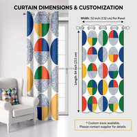 Rideaux occultants à œillets, imprimés en 3D, à motifs géométriques numériques, isolants thermiques et anti-bruit, 100 % polyester, vente en gros