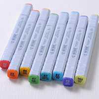 Marque privée Ensemble de 204 Couleurs personnalisées ensembles d'art art Marqueurs Stylo base d'alcool art Croquis Dessin Marqueur Stylo