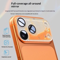 Protection d'objectif d'appareil photo en verre trempé AR avec paillettes liquides dynamiques pour iPhone 17 Pro Max