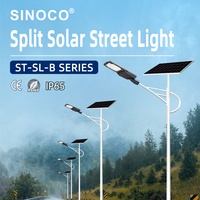 Lampe solaire de rue extérieure étanche IP66 Sinoco, éclairage extérieur rural, 6m 12m, lampe solaire de rue LED