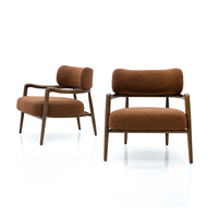 Fauteuil de détente en tissu, design italien, luxueux et confortable, fauteuil individuel en tissu, fauteuil lounge moderne pour salon et hôtel