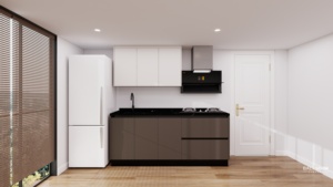 Ensemble <span class=keywords><strong>de</strong></span> meubles d'armoires <span class=keywords><strong>de</strong></span> cuisine modulaires écologiques au design moderne personnalisé avec cave à vin-ensemble complet à prix d'usine - Product Image 6