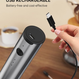 Espumador de Leche Automático KLT, Ecológico y Duradero, Batidor de Huevos de Acero Inoxidable, Herramientas de Cocina, Espumador de Leche Recargable por USB - Product Image 3