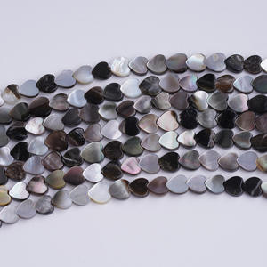 Cuentas de Concha Negra y Blanca de 6mm, Exclusivas para Comercio Transfronterizo, Cuentas de Corazón de Durazno para Hacer Pulseras y Colgantes, Cuentas Sueltas Semiterminadas - Product Image 2