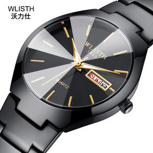Montre de couple WLISTH, mode simple, étanche, cadeau pour <span class=keywords><strong>mari</strong></span> et femme, bracelet en acier, montres pour amoureux, cadeau de la Saint-Valentin - Product Image 3