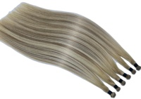 Extensions de cheveux humains russes Remy à double trame invisible, couleur personnalisée, trame nouée à la main, faible chute de cheveux, pour salon