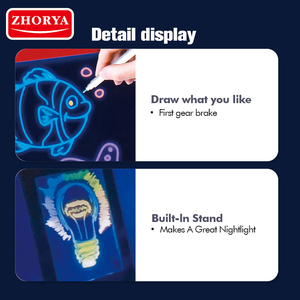 กระดานเขียน LED ยี่ห้อ Zhorya Grafis กระดานวาดภาพ กระดานวาดเขียนเรืองแสง ของเล่นกระดานวาดภาพเรืองแสง - Product Image 4