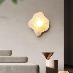 Japanese Wabi Sabi Style Travertine Wall Lamp <b>Led</b> <b>Light</b> For Bedroom Entryway <b>Hallway</b> Staircase Balcony Passageway - Product Image 3