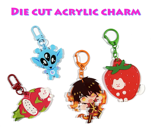 Promotion Custom <span class=keywords><strong>Die</strong></span> <span class=keywords><strong>Cut</strong></span> Acryl Schlüssel bund Anime Printed Border less Acryl Charm - Product Image 6
