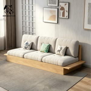 โซฟาไม้สำหรับห้องนั่งเล่นหุ้มเบาะแฟชั่นใหม่ - Product Image 2