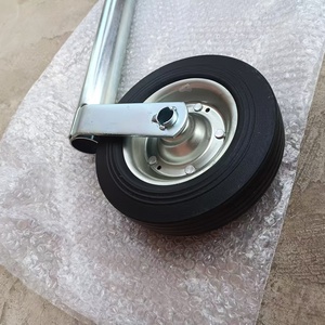 Remorque à roue jockey avec pneus en caoutchouc solide Roue jockey pour remorques Caravanes Remorques à chevaux Diamètre durable 48 mm - Product Image 3