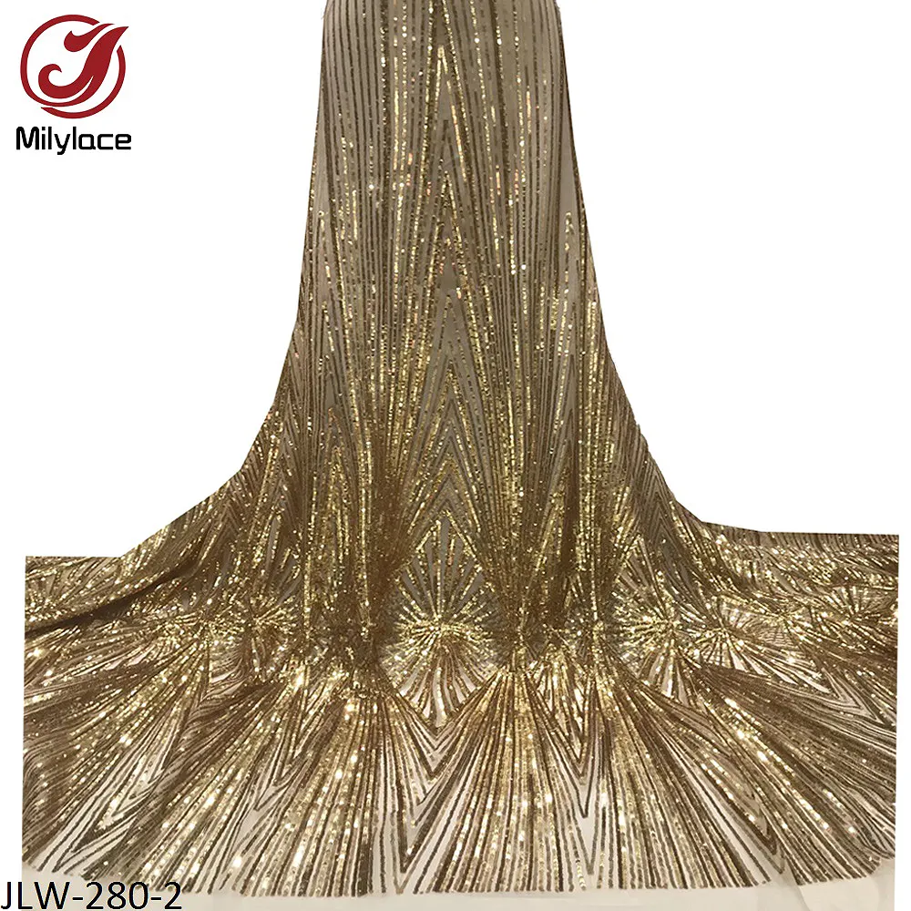 فستان نسائي أنيق للحفلات المسائية, مصنوع من قماش شبكي لامع ومطرز بالترتر باللون الذهبي الأفريقي