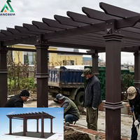 Pergola de jardin en aluminium ANCSEM, treillis pour vigne, structure de support pour vigne extérieure, arche d'ombrage pour patio, design personnalisé