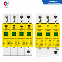 Parafoudre triphasé quatre fils AC SPD 380V 420V 20KA 10KA sur rail DIN pour système de distribution d'énergie, armoire, panneau, boîtier