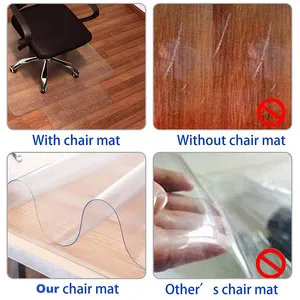 Schiuma imbottita del tappeto della stuoia della sedia dell'ufficio del PVC per il pavimento di legno duro