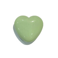 Perles en acrylique couleur unie en forme de cœur avec logo/design graphique, accessoires simples pour chaîne de téléphone DIY, perles de colle crème pour coque de téléphone