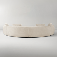 Sofás de suelo curvo en forma de U, sofá de lujo moderno, sofá curvo modular de terciopelo seccional italiano para sala de estar