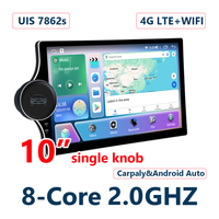 LODARK N5 Radio de Auto Android de 10 Pulgadas con un Solo Control, Android 10 SC7862S Octa Core 12nm QLED 4G LTE GPS Navi CarPlay Inalámbrico