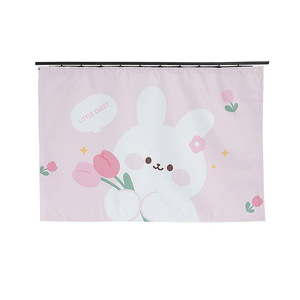 Summer Sliding Car Sunshade Tulip Bunny Design Side <b>Window</b> <b>Shade</b> Retractable Curtain For Car <b>Window</b> Protection - Product Image 3