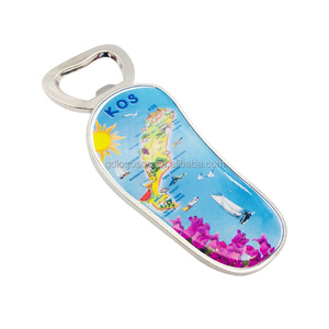 Imán de Refrigerador con Recuerdos de las Islas Tropicales del Caribe, Sandalias de <span class=keywords><strong>St</strong></span>. <span class=keywords><strong>Kitts</strong></span> y <span class=keywords><strong>Nevis</strong></span> con Forma de Chanclas y Abrebotellas - Product Image 6