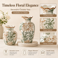 Vases en céramique de porcelaine bleue et blanche, art moderne, décoration esthétique pour la maison, accessoires de décoration de bureau, vase